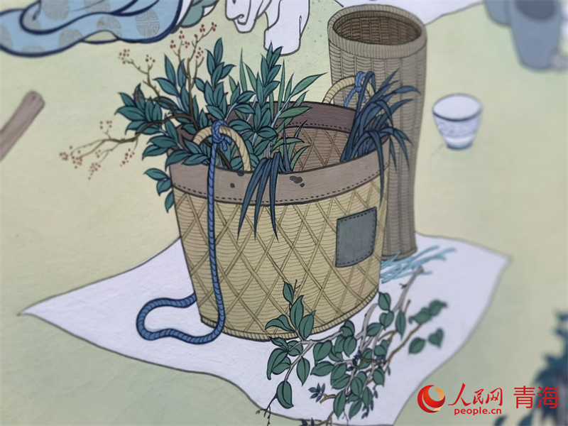 唐卡繪畫作品。人民網(wǎng) 馬可欣攝