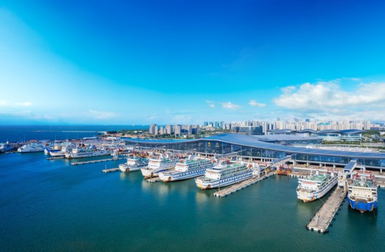 海口新海港。瓊州海峽輪渡公司供圖